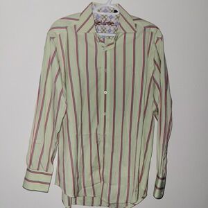 Robert Graham Long Sleeve Button Up Shirt Men's Size Medium Striped